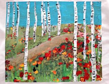 Acrylic illustratie Van Natuur - Zie beschrijving beschikbaar voor biedingen