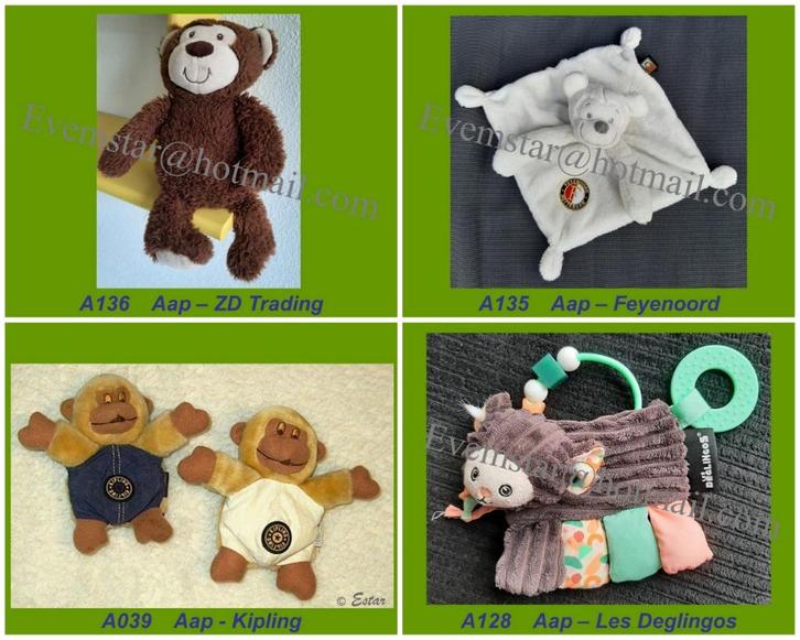 aap aapje ZD Trading Feyenoord Kipling Les Deglingos, Kinderen en Baby's, Speelgoed | Knuffels en Pluche, Zo goed als nieuw, Overige typen