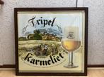 Karmeliet tripel karton reclamebord ingelijst, Verzamelen, Biermerken, Ophalen of Verzenden, Zo goed als nieuw, Reclamebord, Plaat of Schild