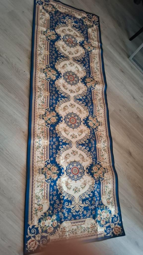 Mooi blauw vloerkleed, Huis en Inrichting, Stoffering | Tapijten en Kleden, Zo goed als nieuw, Minder dan 50 cm, 150 tot 200 cm