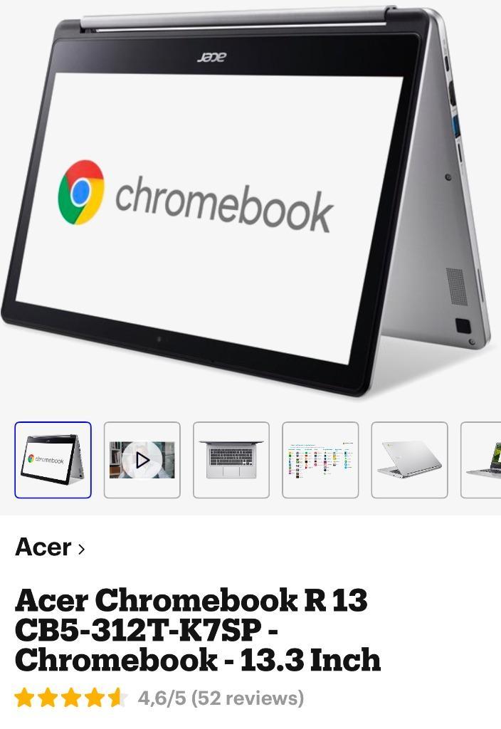 Acer Touchscreen/Vouwbaar Chromebook R13 CB5-312T-K7SP, Computers en Software, Chromebooks, Zo goed als nieuw, 13 inch, 4 GB of minder