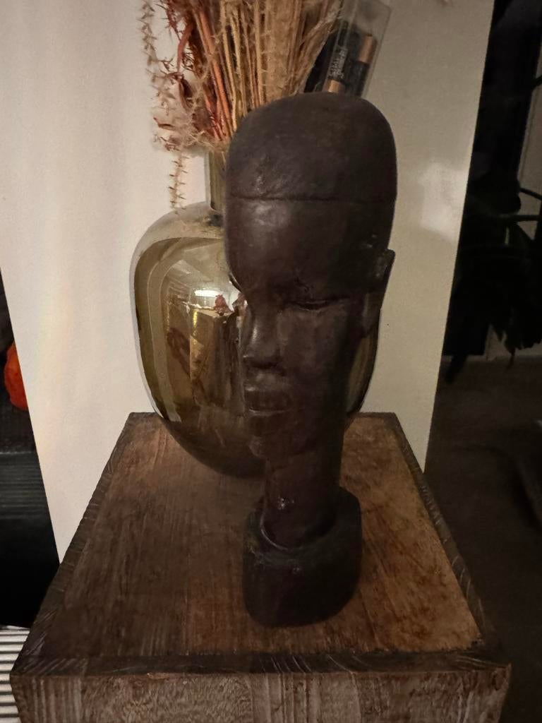 Afrikaans ebbenhouten beeld, zwaar, Ophalen of Verzenden