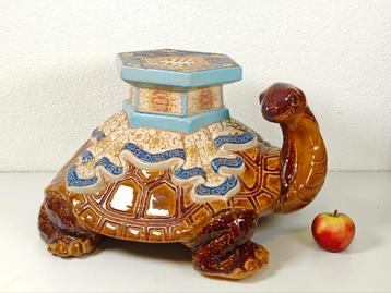 Supergrote schildpad plantentafel. Keramiek. Jaren 70.  beschikbaar voor biedingen