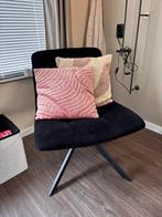 Draai stoel/fauteuil zwart woonkamer, Ophalen, Zo goed als nieuw, 50 tot 75 cm