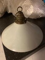 melkglas hanglamp, Huis en Inrichting, Lampen | Hanglampen, Ophalen of Verzenden, Gebruikt, Glas, Minder dan 50 cm