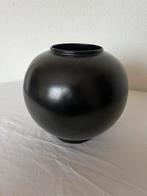 Zenith Plateel Gouda Vaas Vintage Aardewerk Bloempot Zwart, Ophalen of Verzenden