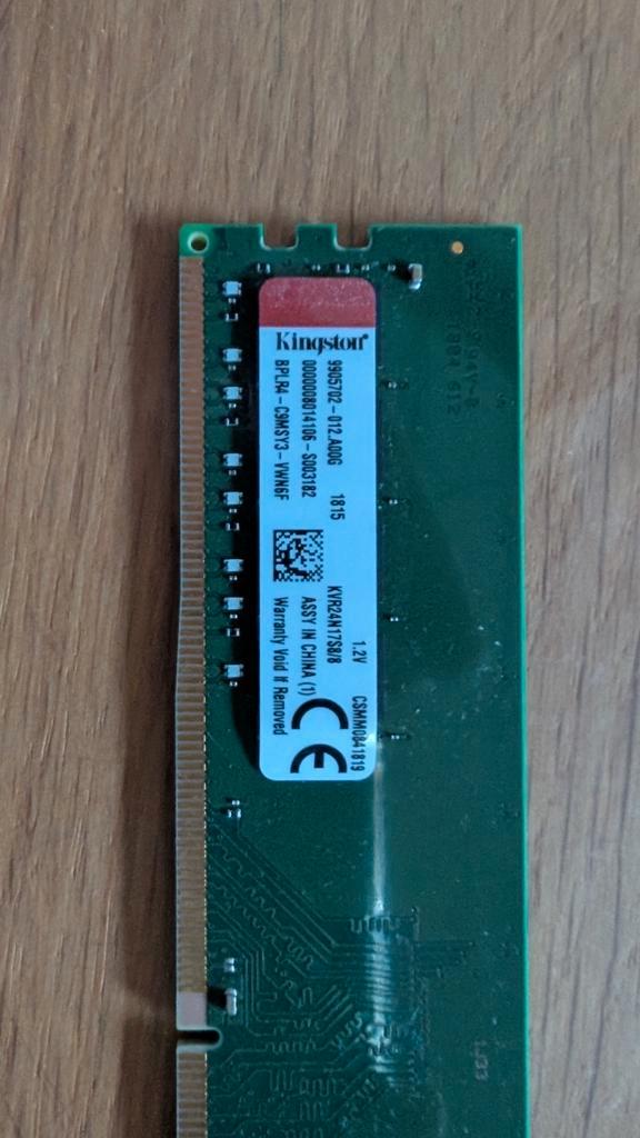 Kingston 8GB DDR4 2400MHz RAM - KVR24N17S8/8, Computers en Software, RAM geheugen, Gebruikt, Desktop, 8 GB, DDR4, Ophalen of Verzenden