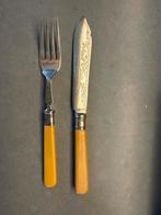 Antiek Verzilverd Viscouvert - 12 Delig, Antiek en Kunst, Antiek | Bestek, Ophalen