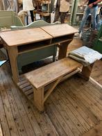Oude houten schoolbank, leuk voor een kinderkamer, Gebruikt, Hoofdstraat 15, Wanddecoratie, Il fienile