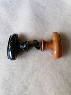 Antieke houten deurknop, Ophalen of Verzenden