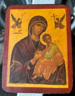 Houten Icoon Madonna met Kind, Ophalen of Verzenden