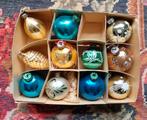 Vintage gekleurde kerstballen, Diversen, Kerst, Ophalen of Verzenden, Gebruikt