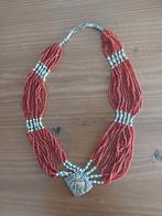 bloedkoralen ketting, Gebruikt, Oranje, Ophalen of Verzenden, X