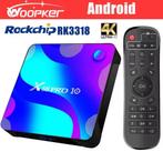 X88 Pro 10, Android TV 10 box, werkt met veel apps. 32Gb., Audio, Tv en Foto, Ophalen of Verzenden, Refurbished, USB 2, Zonder harde schijf