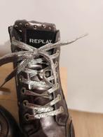 Replay zilveren leren gympen met studs maat 38, Overige kleuren, Replay, Ophalen of Verzenden, Sneakers of Gympen