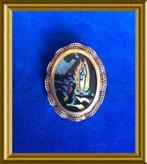 Oude broche, butterfly wings vlindervleugels: Maria, Lourdes, Ophalen of Verzenden