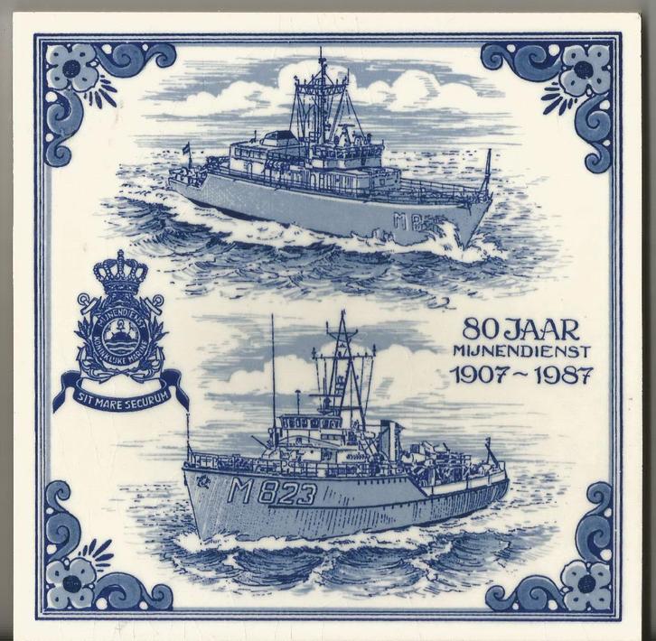 Tegeltjes KM, Verzamelen, Militaria | Algemeen, Marine, Overige typen, Nederland, Ophalen of Verzenden