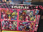 Monster high 4 puzzels, Ophalen of Verzenden, Meer dan 50 stukjes, Zo goed als nieuw, 6 jaar of ouder