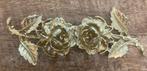 Vintage Gouden Broche met Bloemen, Sieraden, Tassen en Uiterlijk, Broches, Overige materialen, 4 tot 7 cm, Gebruikt, Ophalen of Verzenden