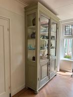 Franse Buffetkast met glazen deuren, Huis en Inrichting, Kasten | Vitrinekasten, Ophalen, 150 tot 200 cm, 25 tot 50 cm, Landelijk, Brocante