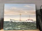 Schilderij handgeschilderd Anja boot WD-028, Ophalen