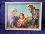 Mooie prent van Jezus, met kruis, samen met Maria en Jozef., Ophalen of Verzenden