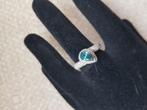 18 krt witgouden fantasie slagring met diamant, Nieuw, Ophalen of Verzenden, 17 tot 18, Met edelsteen