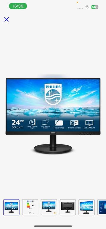 Philips 241V8LA - Full HD-monitor - 24 inch beschikbaar voor biedingen