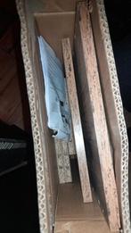 Vida XL wandkastje teak look, Met plank(en), Nieuw, Ophalen of Verzenden, Minder dan 150 cm