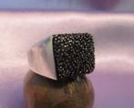 Indiase 925 zilveren ring Ø 21,4 mm met onyx, Verzenden, Heer, Nieuw, Met edelsteen