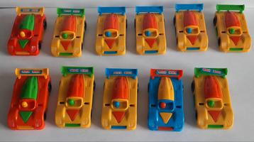 11x Vintage mini Bruder Rennwagen / Racewagens 1987 beschikbaar voor biedingen