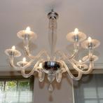 (Nr.460) Prachtige 10-armige glazen plafondkroon, Ophalen, Zo goed als nieuw, Glas