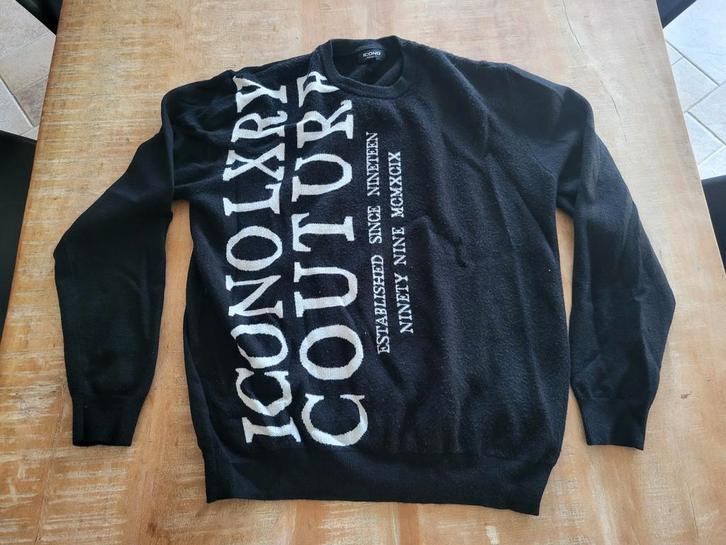 Icono | trui | maat XL, Kleding | Heren, Truien en Vesten, Zo goed als nieuw, Maat 56/58 (XL), Zwart, Ophalen of Verzenden