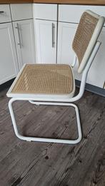 4x Thonet Breuer Cesca stoel wit rotan webbing made in Italy, Gebruikt, Wit, Ophalen of Verzenden, Vintage Bauhaus design