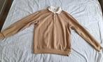 Leuke trui met witte kraag, Onbekend, Maat 48/50 (M), Beige, Ophalen of Verzenden