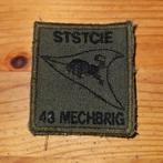 Borstembleem ststcie 42 mechbrig, Ophalen of Verzenden, Landmacht, Nederland, Embleem of Badge
