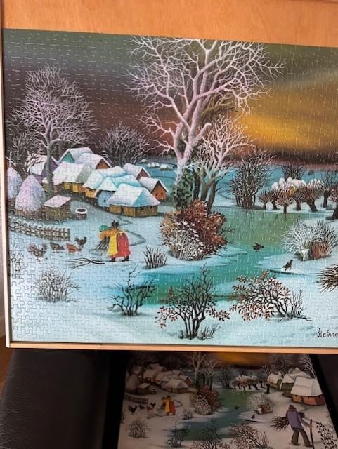 Winterlandschap puzzel 1000 stukjes, Ophalen, 500 t/m 1500 stukjes, Gebruikt