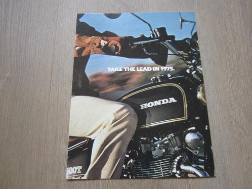 Honda o.a. CB500T / CB400F / CR125 brochure folder 1975, Motoren, Handleidingen en Instructieboekjes, Honda, Ophalen of Verzenden