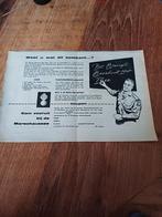 Advertentie Koninklijke Marechaussee  wat dit betekent  1958, Verzamelen, Militaria | Algemeen, Nederland, Ophalen of Verzenden