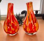 Italiaans glaswerk vaas 18cm, Overige kleuren, Ophalen of Verzenden, Minder dan 50 cm, Glas