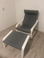 IKEA POÄNG fauteuil en voetenbank – zo goed als nieuw, Tuin en Terras, Ophalen of Verzenden, Zo goed als nieuw