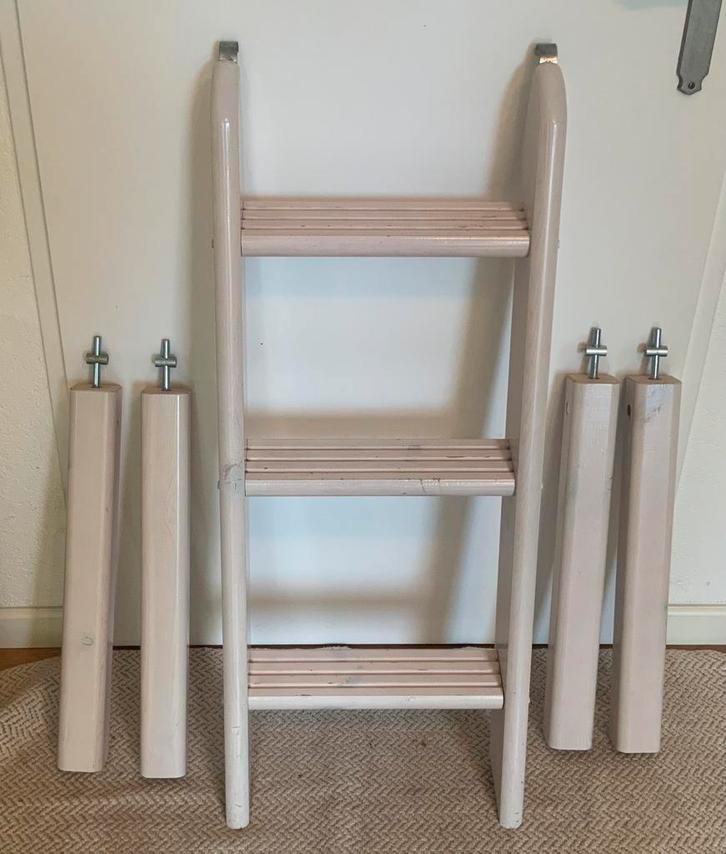 Flexa Classic - Poten en ladder voor halfhoogslaper (120cm), Kinderen en Baby's, Kinderkamer | Stapelbedden en Hoogslapers, Gebruikt