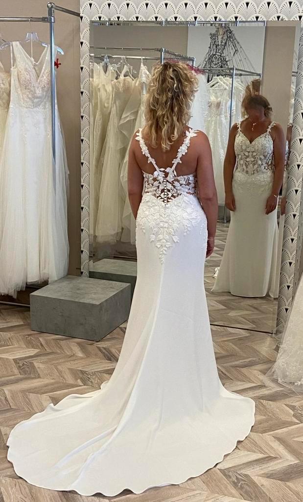 Damore Bruidsjapon Ivoor Maat 36-38, Kleding | Dames, Trouwkleding en Trouwaccessoires, Zo goed als nieuw, Trouwjurk, Overige kleuren