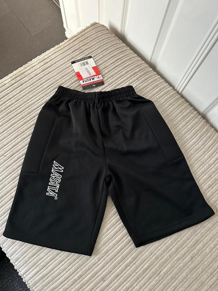 Zwarte Masita Keepersshort keeper broek kort maat 164 NIEUW, Sport en Fitness, Voetbal, Nieuw, Broek, Maat XS of kleiner, Ophalen of Verzenden