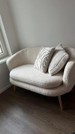 Beige teddy bankje, zo goed als nieuw, Huis en Inrichting, Ophalen, Tweepersoons, 75 tot 100 cm, Zo goed als nieuw