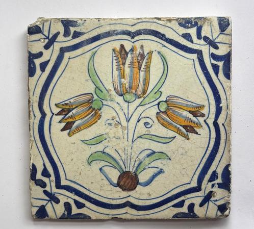 Grote partij (64 stuks) Oud Hollandse 17e eeuwse tegels, Antiek en Kunst, Antiek | Wandborden en Tegels, Ophalen