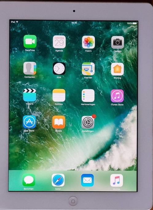 iPad 4de generatie A1458, 32 GB, scherm krasloos, hoes, Computers en Software, Apple iPads, Zo goed als nieuw, Apple iPad, Wi-Fi
