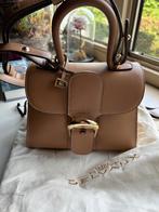 Handtas Delvaux mini bruin leder, Sieraden, Tassen en Uiterlijk, Tassen | Damestassen, Verzenden, Zo goed als nieuw, Bruin, Handtas