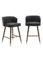 Austin - Luxe Houten Barkruk - 2 voor €1250, Niet ingevuld, Nieuw, Hout, Ophalen of Verzenden