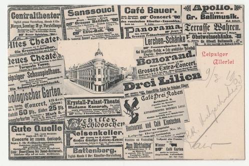 Advertenties.  Leipziger Allerlei.   1903., Verzamelen, Ansichtkaarten | Themakaarten, Gelopen, Voor 1920, Overige thema's, Verzenden